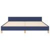 vidaXL Posteľný rám s čelom modrý 180x200 cm látka