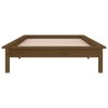 vidaXL Posteľný rám s LED medovo-hnedý 90x200 cm masívne drevo