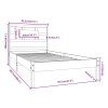 vidaXL Posteľný rám biely masívne drevo 90x200 cm