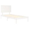 vidaXL Posteľný rám biely borovicový masív 90x200 cm