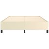 vidaXL Posteľný rám krémový 140x200 cm umelá koža