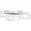 vidaXL Posteľný rám biely 90x200 cm masívne drevo