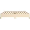 vidaXL Posteľný rám krémový 200x200 cm látka