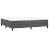 vidaXL Posteľný rám na boxspring tmavosivý 200x200 cm zamat