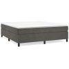 vidaXL Rám na boxspring posteľ tmavosivý 160x200 cm zamat