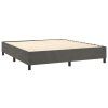 vidaXL Rám na boxspring posteľ tmavosivý 160x200 cm zamat