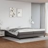 vidaXL Rám na boxspring posteľ, sivý 200x200 cm, umelá koža