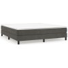 vidaXL Posteľný rám na boxspring tmavosivý 180x200 cm zamat