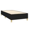vidaXL Posteľný rám boxspring s matracom čierny 90x190 cm látka