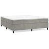vidaXL Posteľný rám na boxspring bledosivý 180x200 cm zamat