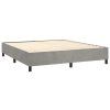 vidaXL Posteľný rám na boxspring bledosivý 180x200 cm zamat