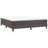 vidaXL Posteľný rám boxspring s matracom tmavosivý 180x200 cm zamat