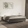 vidaXL Posteľný rám boxspring s matracom tmavosivý 180x200 cm zamat