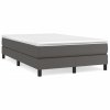vidaXL Rám na boxspring posteľ, sivý 120x200 cm, umelá koža