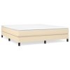 vidaXL Rám na boxspring posteľ krémový 180x200 cm látka