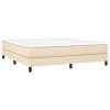 vidaXL Rám na boxspring posteľ krémový 180x200 cm látka
