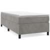 vidaXL Posteľný rám na boxspring bledosivý 80x200 cm, zamat
