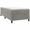 vidaXL Posteľný rám na boxspring bledosivý 80x200 cm, zamat