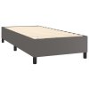 vidaXL Rám na boxspring posteľ, sivý 100x200 cm, umelá koža