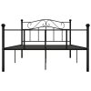 vidaXL Posteľný rám, čierny, kov 120x200 cm