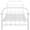 vidaXL Posteľný rám biely 100x200 cm kovový
