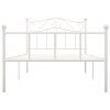 vidaXL Posteľný rám, biely, kov 100x200 cm