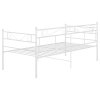 vidaXL Rám rozkladacej pohovky biely kovový 90x200 cm