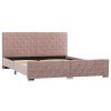 vidaXL Posteľný rám, ružový, zamat 160x200 cm
