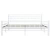 vidaXL Posteľný rám, biely, kov 160x200 cm