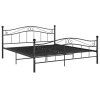vidaXL Posteľný rám čierny kov 140x200 cm