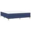 vidaXL Rám na boxspring posteľ modrý 180x200 cm látka