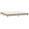vidaXL Posteľný rám na boxspring bledosivý 200x200 cm látka