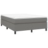vidaXL Rám na boxspring posteľ tmavosivý 140x200 cm látka