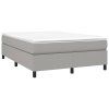 vidaXL Posteľný rám na boxspring bledosivý 140x190 cm látka