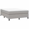 vidaXL Posteľný rám na boxspring bledosivý 140x200 cm látka