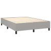 vidaXL Posteľný rám na boxspring bledosivý 140x200 cm látka