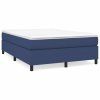 vidaXL Rám na boxspring posteľ modrý 140x200 cm látka
