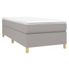 vidaXL Posteľný rám na boxspring bledosivý 80x200 cm látka