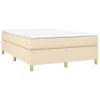 vidaXL Rám na boxspring krémový látka 140x190 cm