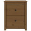 vidaXL Nočné stolíky 2 ks medovohnedé 50x35x61,5 cm borovicový masív
