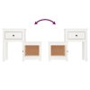 vidaXL Nočné stolíky 2 ks biele 79,5x38x65,5 cm masívna borovica