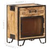 vidaXL Nočný stolík 43x30x51 cm surové mangovníkové drevo