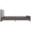 vidaXL Posteľný rám, sivý, zamat 180x200 cm
