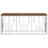 vidaXL Konferenčný stolík nehrdzavejúca oceľ a recyklovaný masív