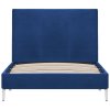 vidaXL Posteľný rám, modrý, látka 90x200 cm