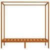 vidaXL Posteľný rám so strieškou medovo-hnedý 90x200 cm borovicový masív