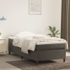 vidaXL Posteľný rám na boxspring tmavosivý 90x190 cm zamat