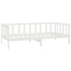 vidaXL Denná posteľ biela borovicový masív 90x200 cm