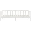 vidaXL Denná posteľ biela borovicový masív 90x200 cm