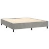 vidaXL Posteľný rám na boxspring bledosivý 200x200 cm zamat
